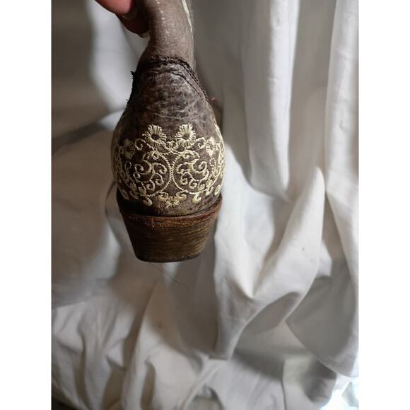 womens corral cowboy boots size 10 Beige White Stitching Mexico - Picture 5 of 16